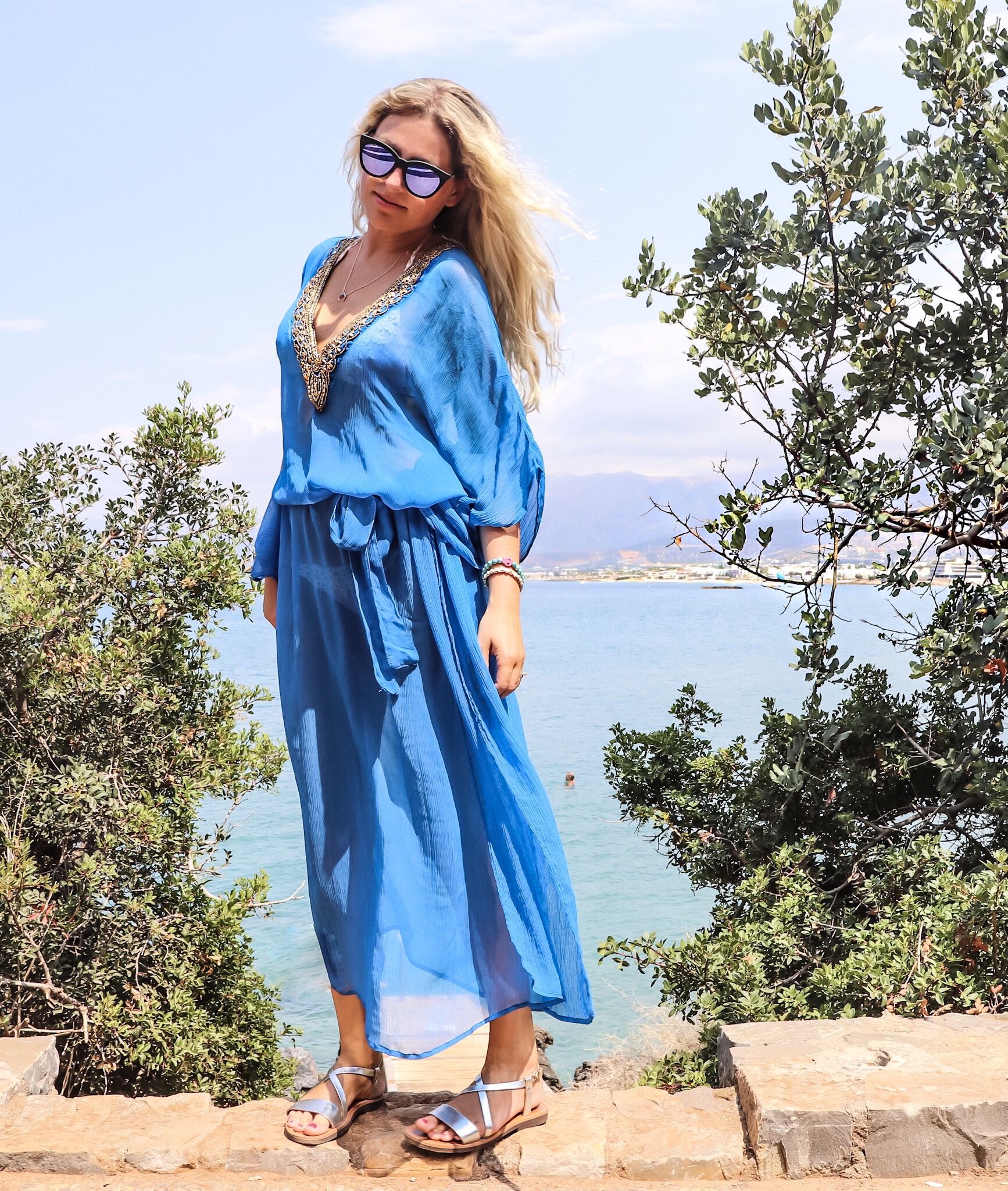 Strandtunika. Miss Tunica, Mondello, Ibiza Blue, Grekland, Reseblogg, Modeblogg.