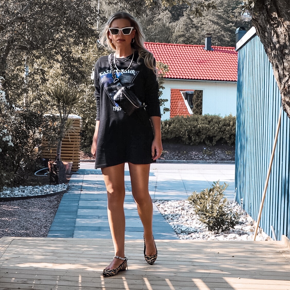 T-shirtklänningen Tre T-shirt dress, styling, dagens outfit