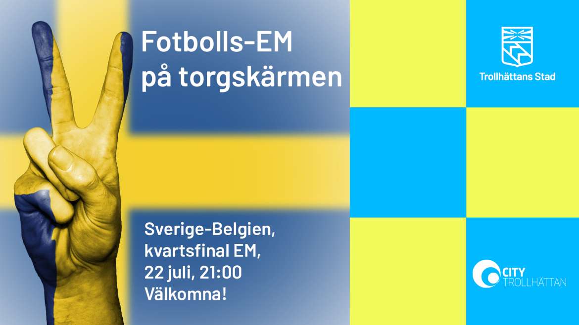 Fotbolls-EM på torgskärmen