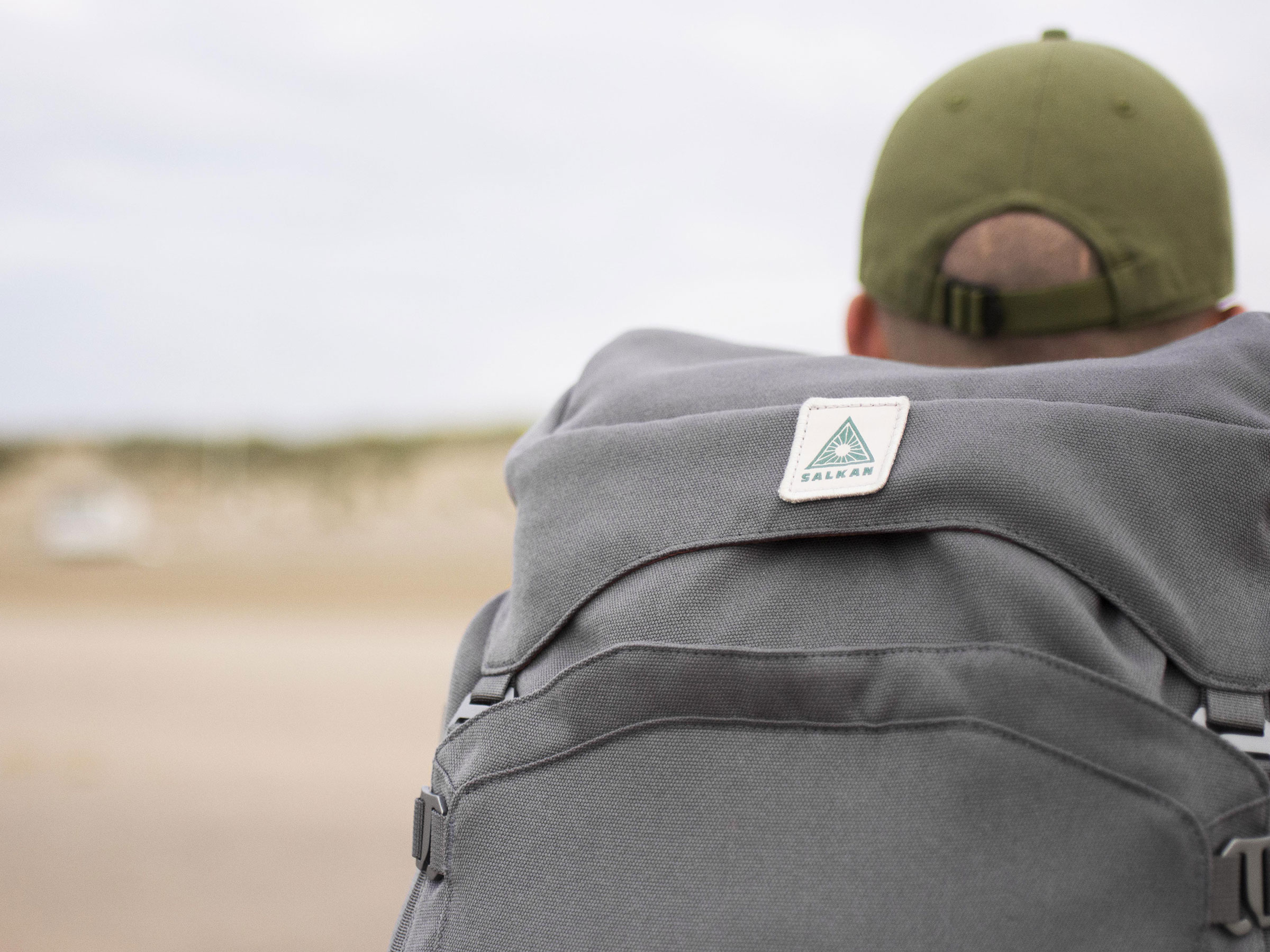 Salkan backpack on beach