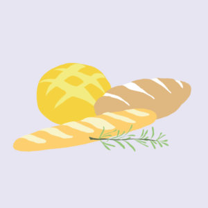 Sourdough bread illustration