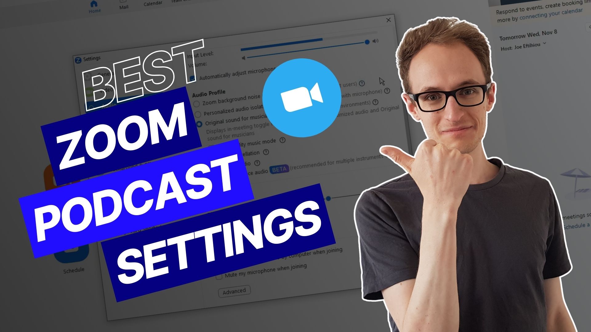 Zoom Settings for Podcast Recording (Audio + Video) | Claricast