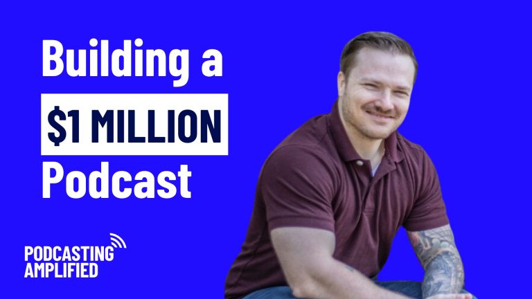 building a $1 million podcast text header with headshot