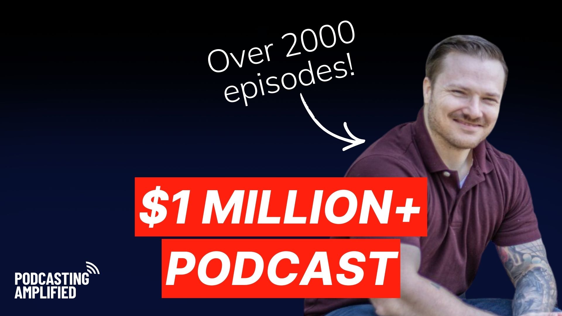 building a $1 million podcast text header with headshot