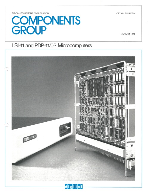 LSI-11 and PDP-11/03 Microcomputers Option Bulletin August 1975