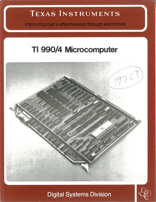 Texas Instruments TI 990/4 Microcomputer