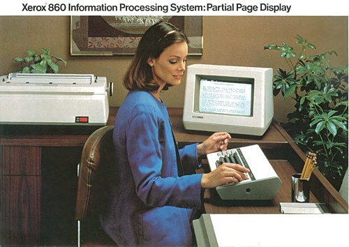 Xerox 860 Partial Page Display