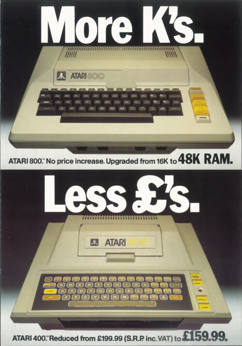 Atari 400 / 800, More K's, Less £'s