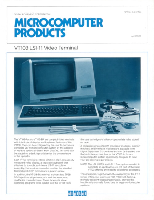 VT103 LSI-11 Video Terminal