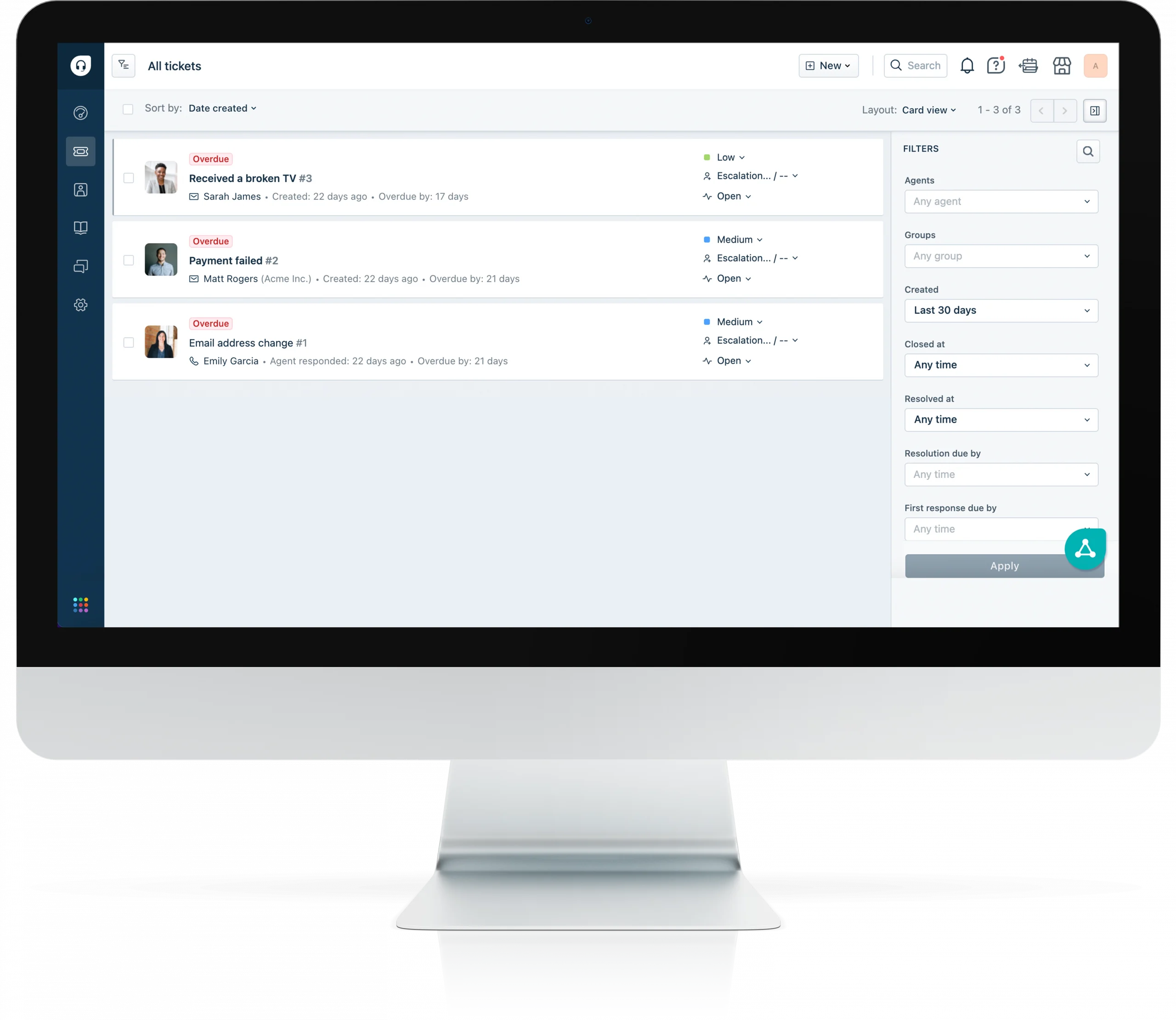 Get a free demo of the customer service solution Freshdesk