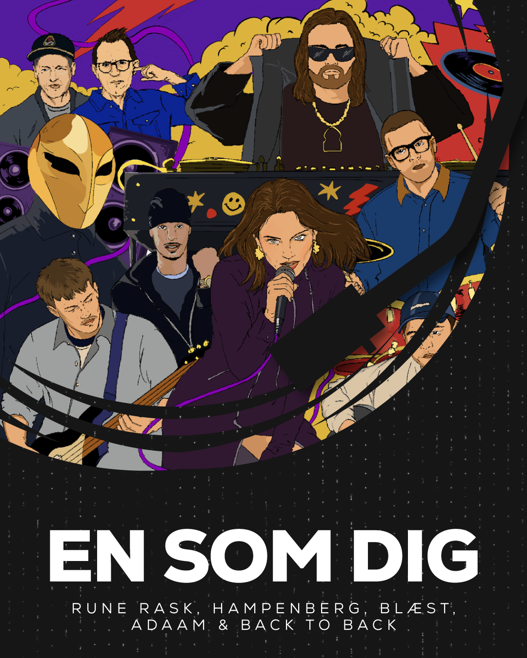Rune Rask, Hampenberg, Bl&aelig;st, ADAAM & Back to Back - En som dig