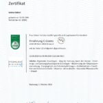 Sabine Gebert Zertifikat
