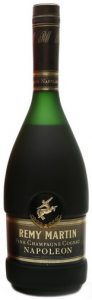 No text on the left below; right below 40% and 70cl stated (very vague, but click to see detail); one line of text below 'Napoleon'.