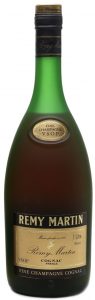 Text in lower left (VSOP) and in upper right (1 Litre, 40%alc/vol); 1980s