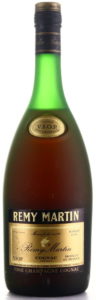 text on neck label: Cognac VSOP Fine Champagne (!); 1 Litre and 80 Proof stated