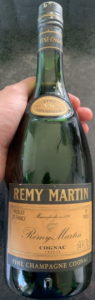 Fine champagne stated on the capsule, not less than 24 FL.OZ, 70 proof (UK, early 1970s)