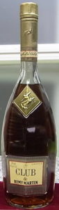 700ml Remy Martin in Roman (upright) letters and put below 'CLUB' and a centaur above 'CLUB'