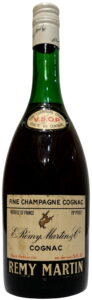 With Produce of France in top left, 70 proof in top right and 'not less than 24 fl. oz' in bottom right corner