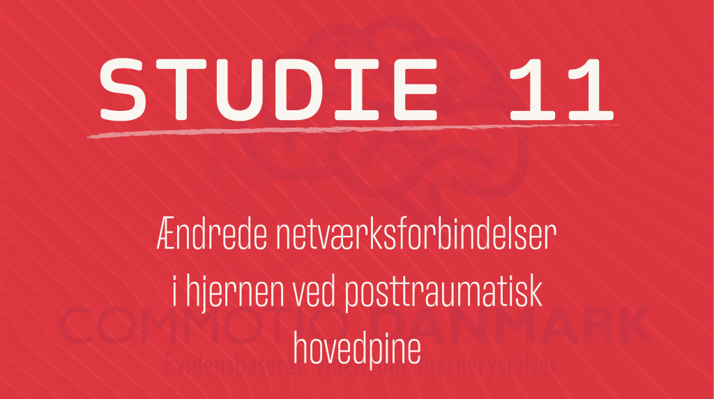 Ændrede netværksforbindelser i hjernen ved posttraumatisk hovedpine