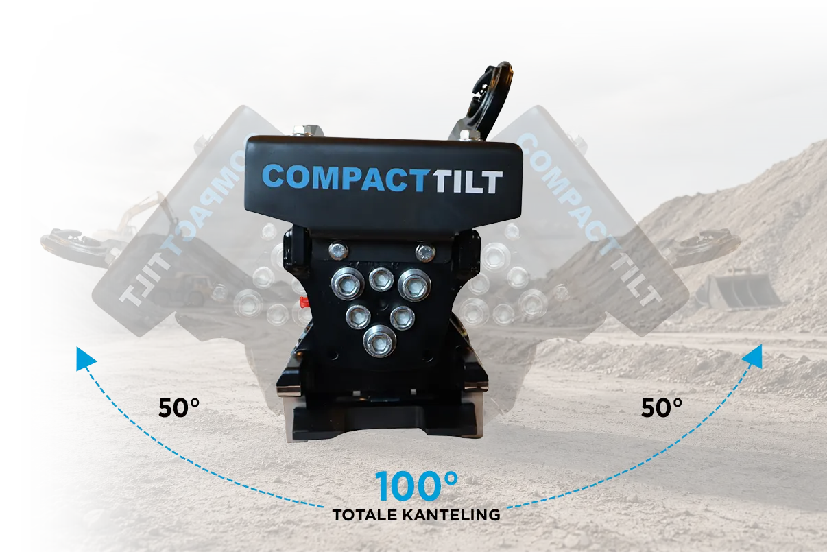 Compacttilt-tilt med 2x50 graders tiltvinkel – 100 grader total tiltning