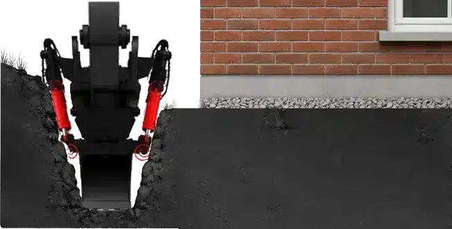 Traditionel tiltrotator med cylinder