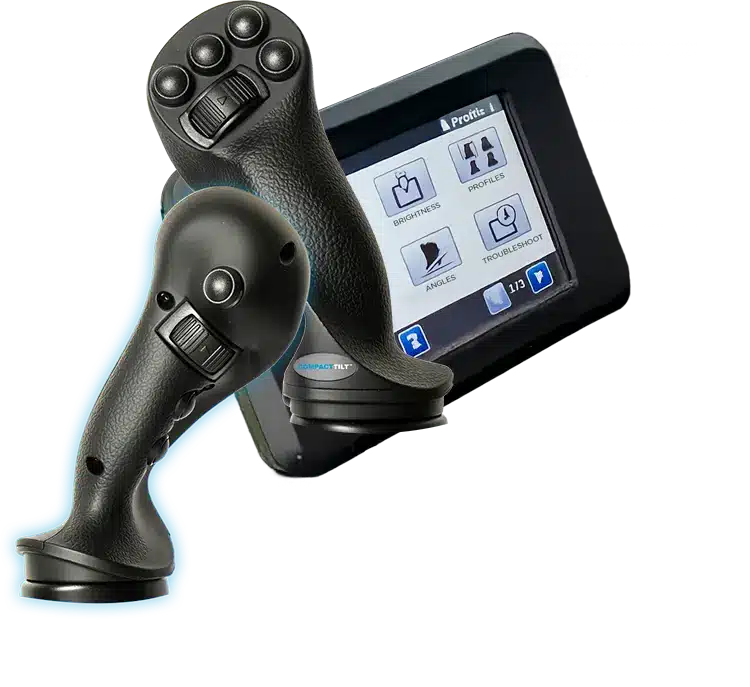 HS2 stuursysteem met joystick en display voor Compacttilt Rotator