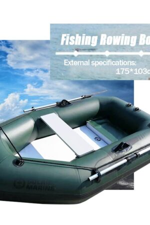 Solar Marine 2 Persons 200 CM PVC Inflatable Kayak Fishing Boat Canoe Dinghy Air Mat Floor With Accessories Water Sport