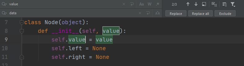 pycharm find and replace