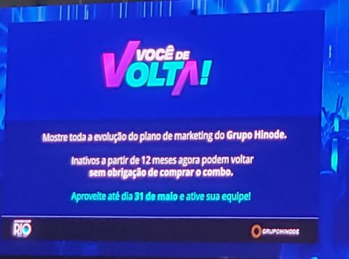 Slide Promoção você de Volta Hinode 4.0