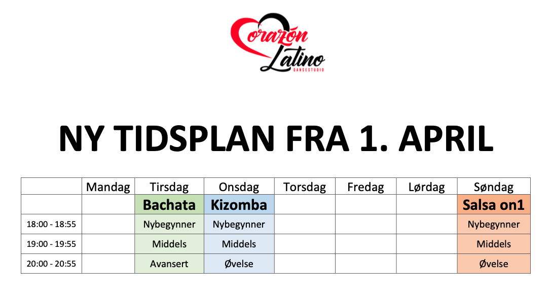 Tidsplan April 2025 tidsplan