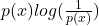 p(x)log(\frac{1}{p(x)})