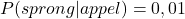 P(sprong|appel)=0,01