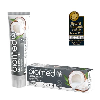 Biomed Superwhite tandkräm med hydroxyapatit