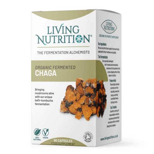 living nutrition ekologiskt fermenterad chaga kosttillskott