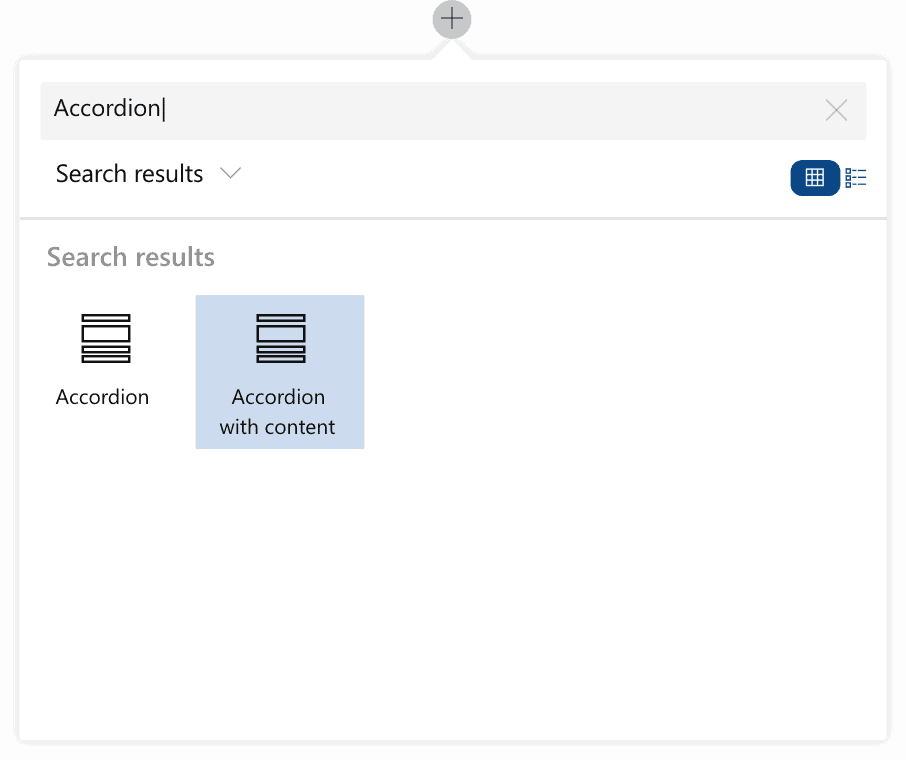 accordion icon in sharepoint app catalogue