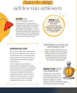 ol hoofd, maak het leeg met creativiteit, slow art en art journaling - verscheen in Goed Gevoel Magazine