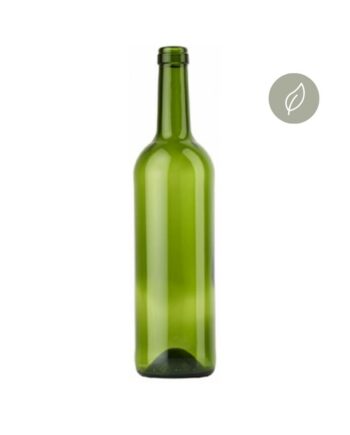 Grön Vinflaska 750 ml BD CARACTERE - Lättviktsflaska