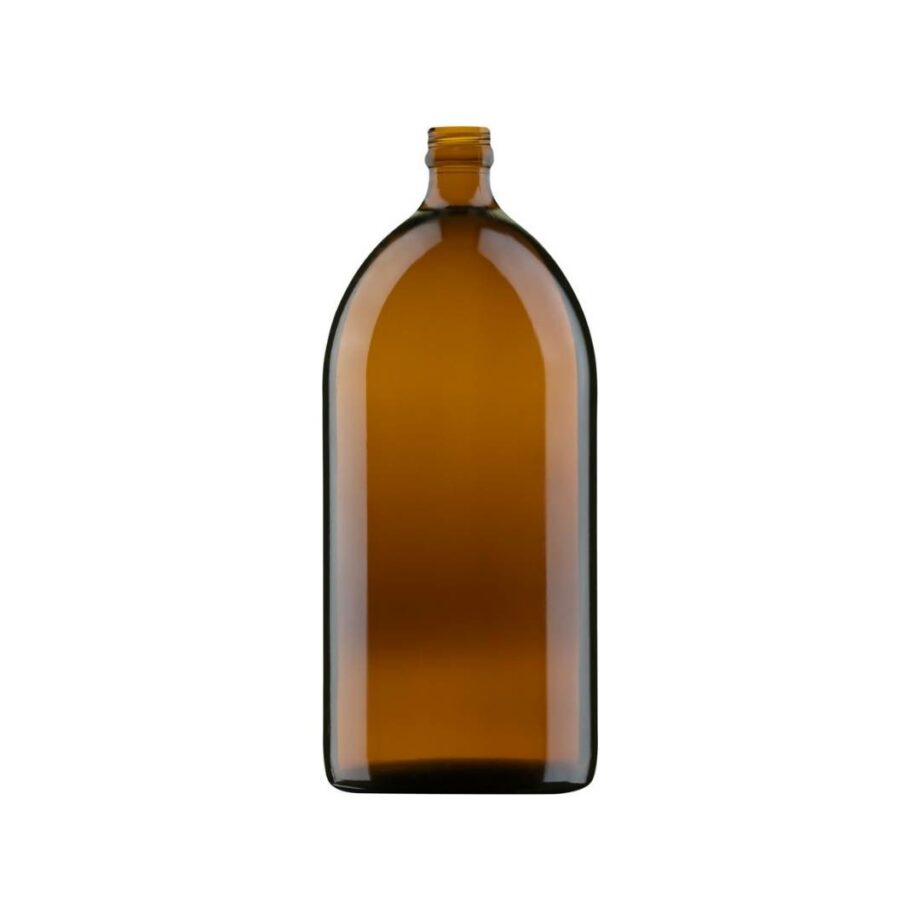Glasflaska 1 liter - Syrup - Brun 1000 ml flaska