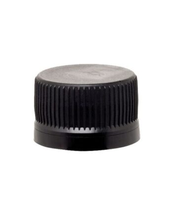 Black plastic caps, 28 mm
