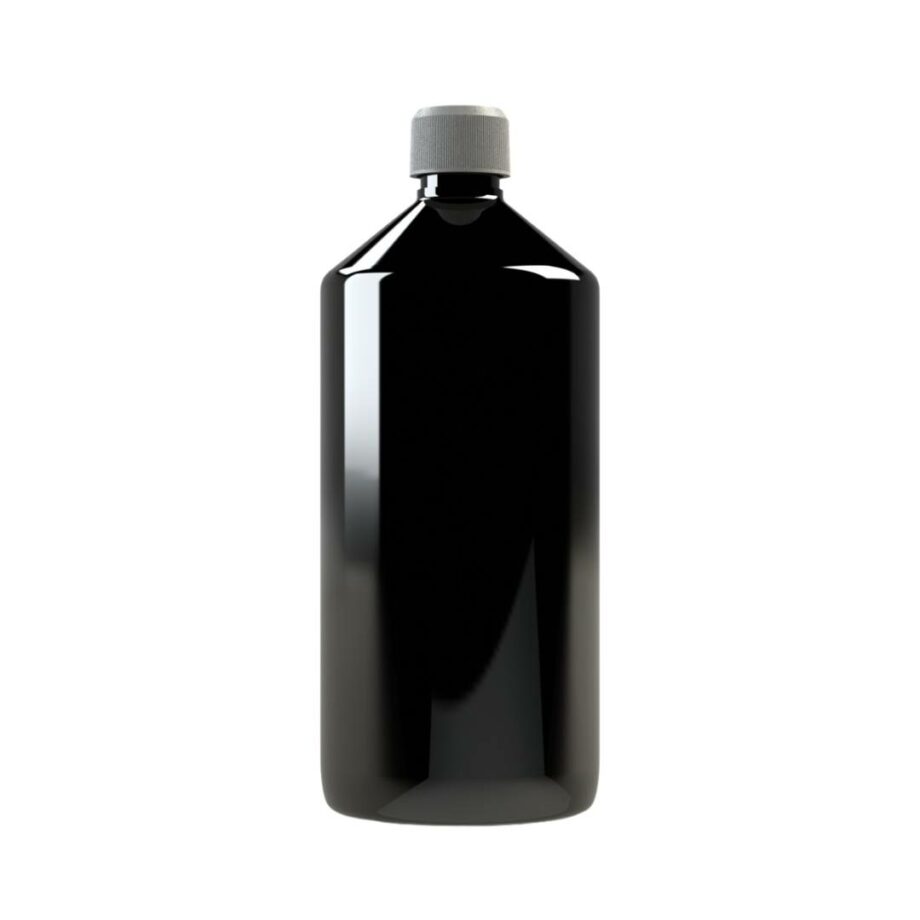 Svart Plastflaska Pharma - 1 liter
