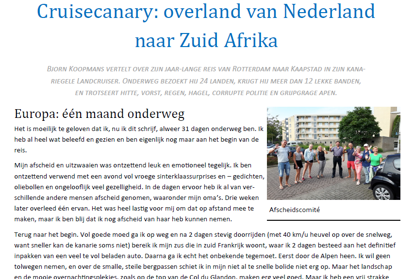Reisverslag: de sterk verkorte versie!