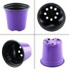 LATERN 50Pcs 15cm Macetas de Plantas de Plástico, Morado Ligero Macetas de Inicio de Semillas Macetas de Plántulas de Vivero Contenedor de Plantas de Flores (15 x 13cm) - Imagen 2