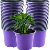 LATERN 50Pcs 15cm Macetas de Plantas de Plástico, Morado Ligero Macetas de Inicio de Semillas Macetas de Plántulas de Vivero Contenedor de Plantas de Flores (15 x 13cm)