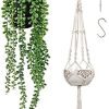 Hitopin Plantas Artificiales Cuelgan Macetas, Plantas Artificiales Colgantes, Suspendidas Plantas Artificiales, con Cuerda de Maceta, para Pared Hogar Patio Decoración Interior y Exterior (B)