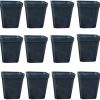 NUOBESTY 2 Pulgadas Macetas de Flores Cuadradas Negras Pequeñas Macetas de Plástico 100 Piezas Macetas de Plantas de Flores Cuadradas Mini Maceta Suculenta para Cactus Bonsai