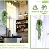 Hitopin Plantas Artificiales Cuelgan Macetas, Plantas Artificiales Colgantes, Suspendidas Plantas Artificiales, con Cuerda de Maceta, para Pared Hogar Patio Decoración Interior y Exterior (B) - Imagen 3