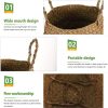 ERINGOGO Maceta De Paja Cesta De Flores Tejida Contenedor De Flores Macetas De Interior para Plantas Cesta Tejida Cesta De Vientre De Algas Marinas Cestas para Cesta con Asas - Imagen 7