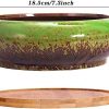 ARTKETTY Macetas para suculentas, macetas grandes para suculentas con drenaje, cuenco de flores de cactus poco profundo, perfecto para interiores y exteriores - Imagen 2