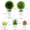 NVTUUK 4 plantas artificiales en maceta Gypsophila, flores artificiales de lavanda, planta de eucalipto artificial para casa, oficina, baño, cocina y decoración al aire libre - Imagen 2