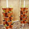 YLLQXI Pequeñas Macetas de Arcilla, 5 Ruedas de Fresa Huerto Balcón, Macetas, Apilable Flor Torre Multi-Capa de Tiesto, para Cactus, Plantas Suculentas y Flores - Imagen 2